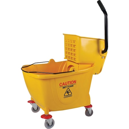 All-Source 38 Qt. Side Press PVC Mop Bucket & Wringer HHMD-NORMAL36L